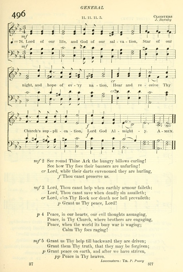 The Church Hymnal: revised and enlarged in accordance with the action of the General Convention of the Protestant Episcopal Church in the United States of America in the year of our Lord 1892. (Ed. B) page 625