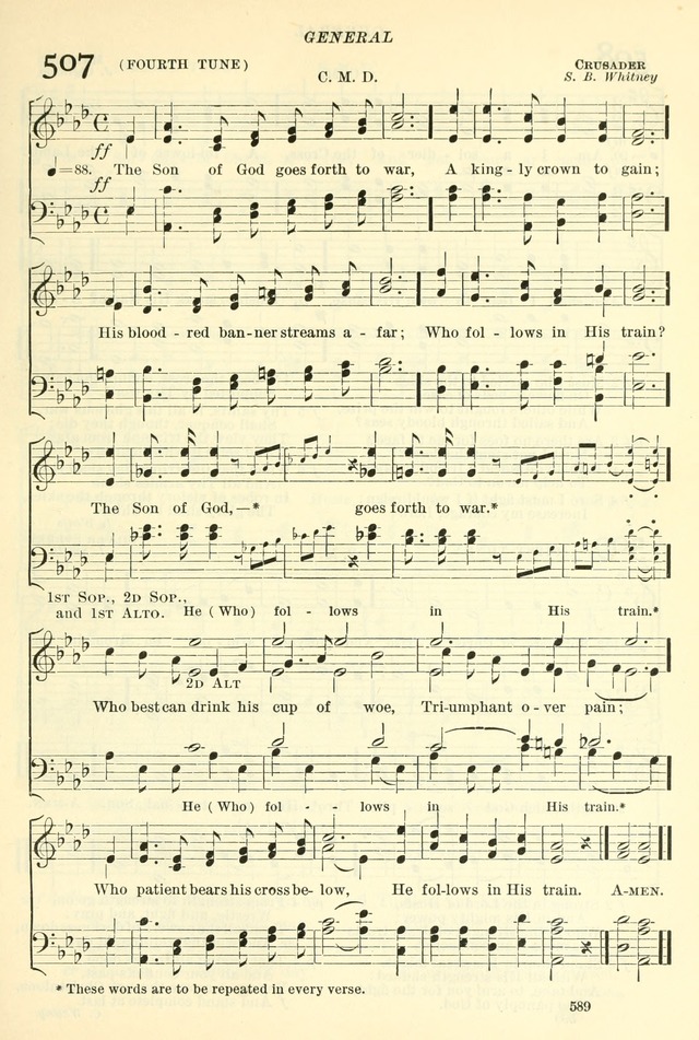 The Church Hymnal: revised and enlarged in accordance with the action of the General Convention of the Protestant Episcopal Church in the United States of America in the year of our Lord 1892. (Ed. B) page 637