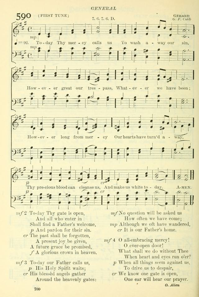 The Church Hymnal: revised and enlarged in accordance with the action of the General Convention of the Protestant Episcopal Church in the United States of America in the year of our Lord 1892. (Ed. B) page 748