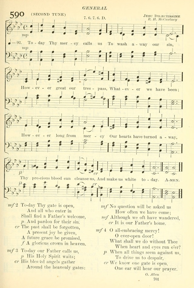The Church Hymnal: revised and enlarged in accordance with the action of the General Convention of the Protestant Episcopal Church in the United States of America in the year of our Lord 1892. (Ed. B) page 749