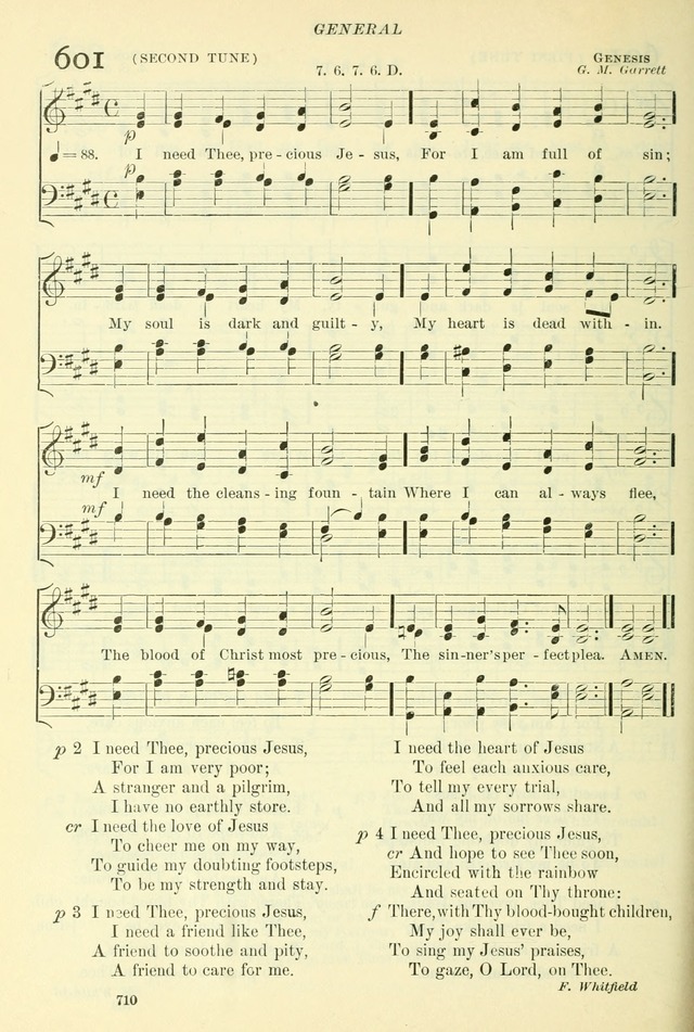 The Church Hymnal: revised and enlarged in accordance with the action of the General Convention of the Protestant Episcopal Church in the United States of America in the year of our Lord 1892. (Ed. B) page 758