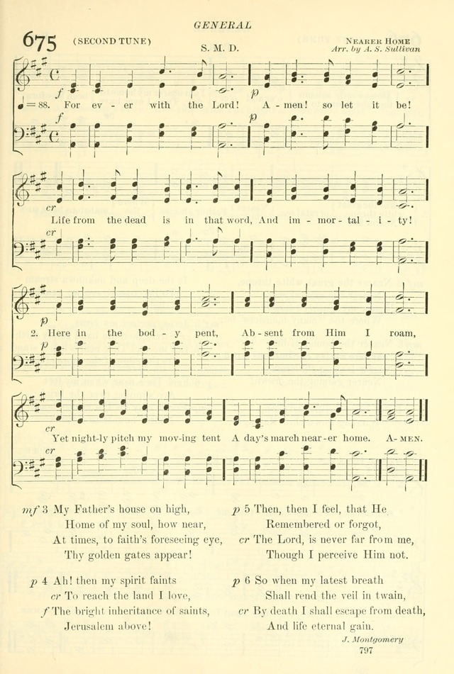 The Church Hymnal: revised and enlarged in accordance with the action of the General Convention of the Protestant Episcopal Church in the United States of America in the year of our Lord 1892. (Ed. B) page 845