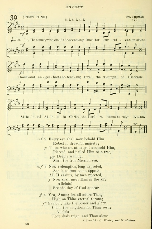 The Church Hymnal: revised and enlarged in accordance with the action of the General Convention of the Protestant Episcopal Church in the United States of America in the year of our Lord 1892. (Ed. B) page 98