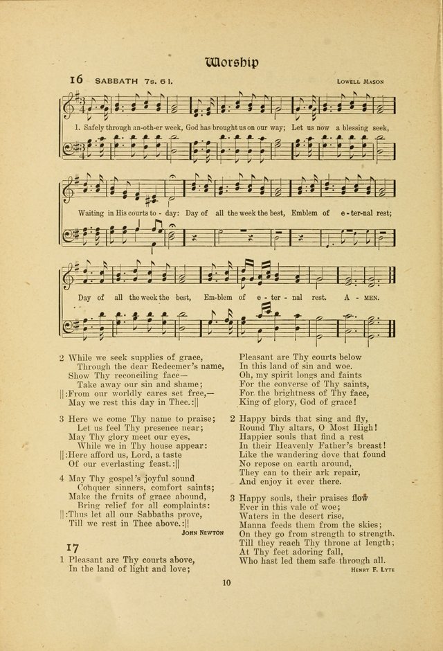 Hymns, Psalms and Gospel Songs: with responsive readings page 10