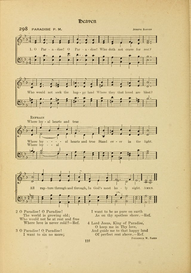Hymns, Psalms and Gospel Songs: with responsive readings page 118