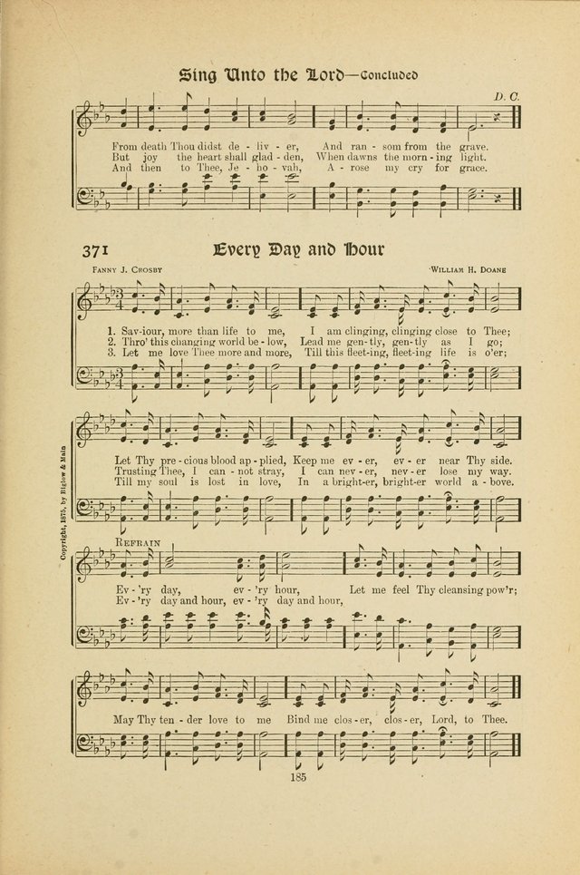 Hymns, Psalms and Gospel Songs: with responsive readings page 185