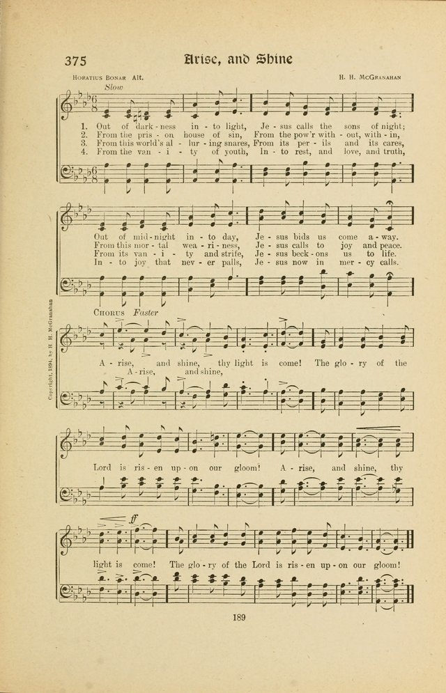 Hymns, Psalms and Gospel Songs: with responsive readings page 189
