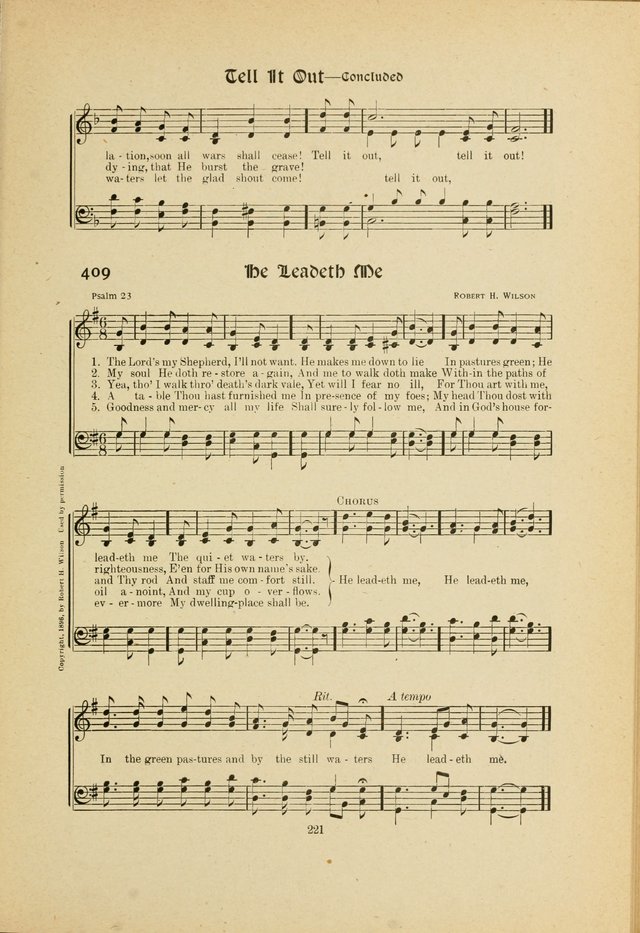 Hymns, Psalms and Gospel Songs: with responsive readings page 221