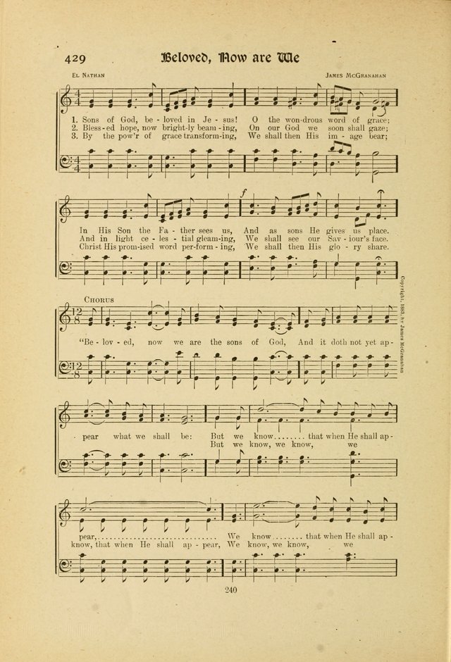 Hymns, Psalms and Gospel Songs: with responsive readings page 240