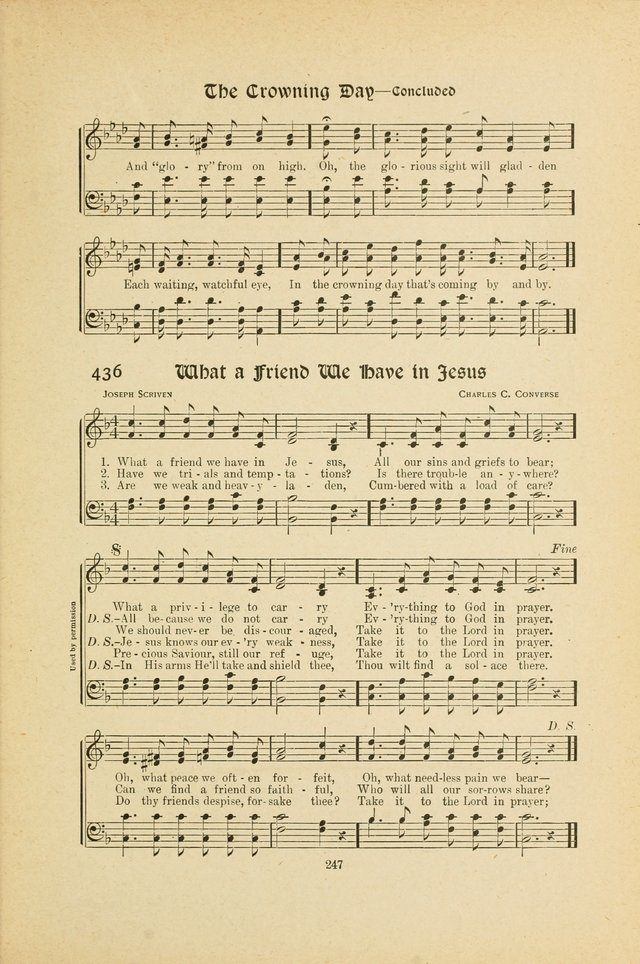 Hymns, Psalms and Gospel Songs: with responsive readings page 247