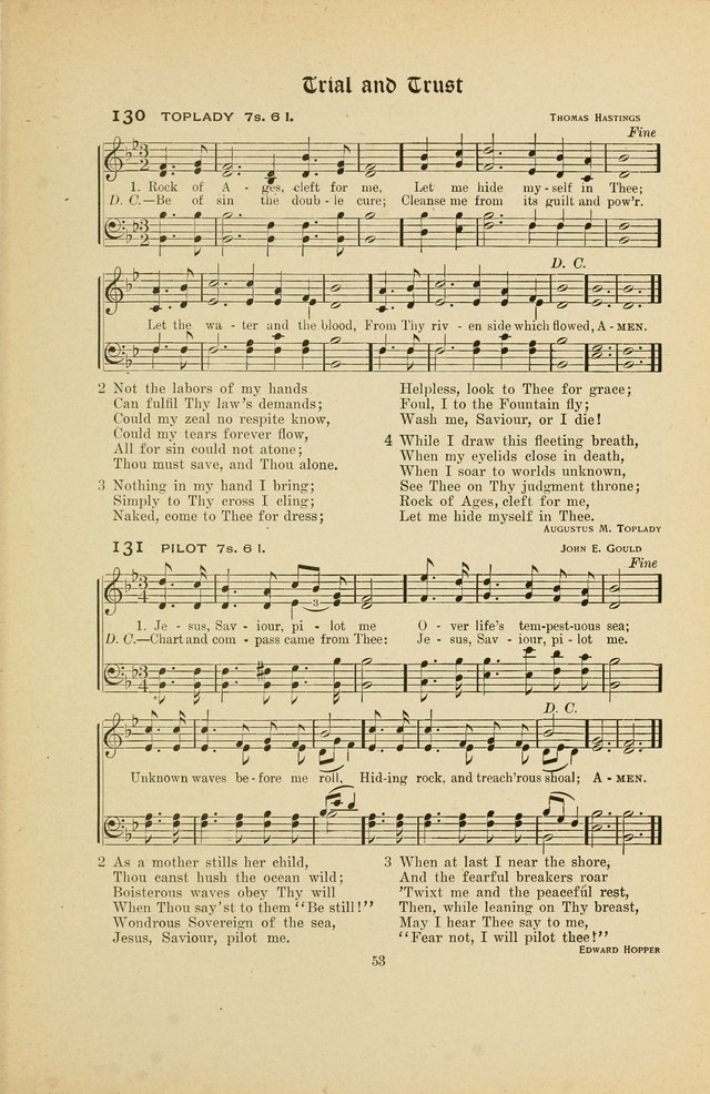 Hymns, Psalms and Gospel Songs: with responsive readings page 53