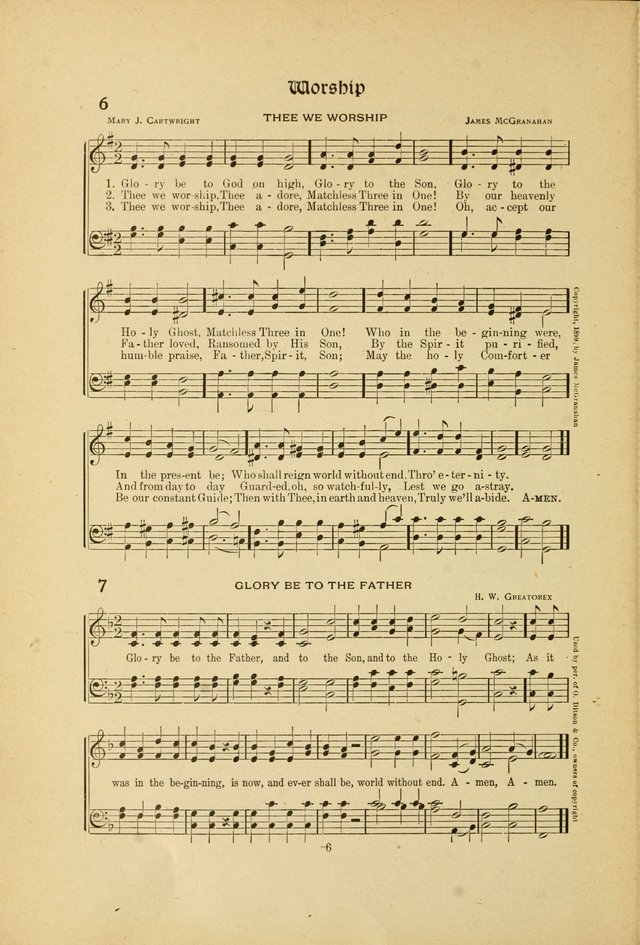 Hymns, Psalms and Gospel Songs: with responsive readings page 6