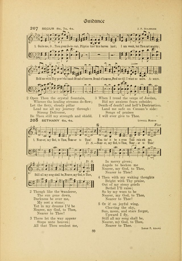 Hymns, Psalms and Gospel Songs: with responsive readings page 80