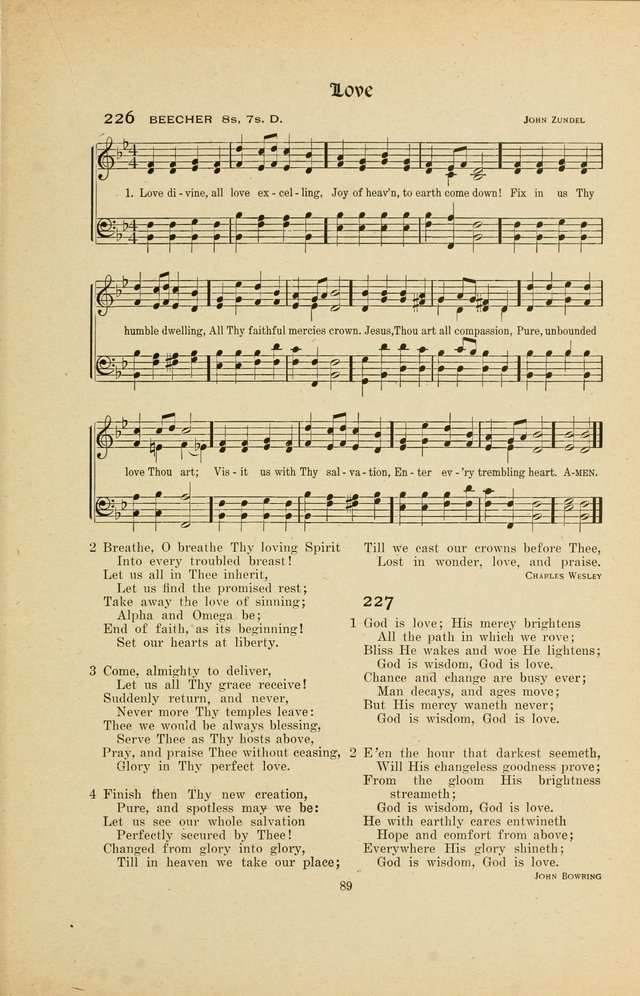 Hymns, Psalms and Gospel Songs: with responsive readings page 89