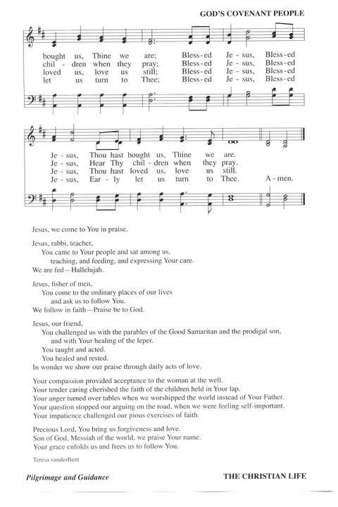 Hymns for a Pilgrim People: a congregational hymnal page 596