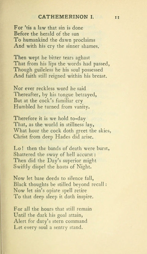 The Hymns of Prudentius: translated by R. Martin Pope page 11