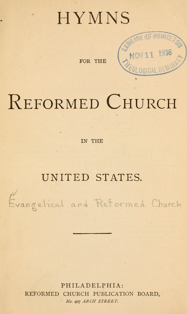 Hymns for the Reformed Church in the United States page 8