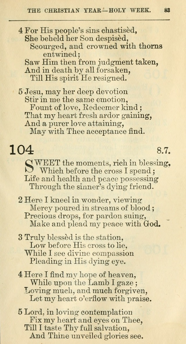 The Hymnal: revised and enlarged as adopted by the General Convention of the Protestant Episcopal Church in the United States of America in the year of our Lord 1892 page 100