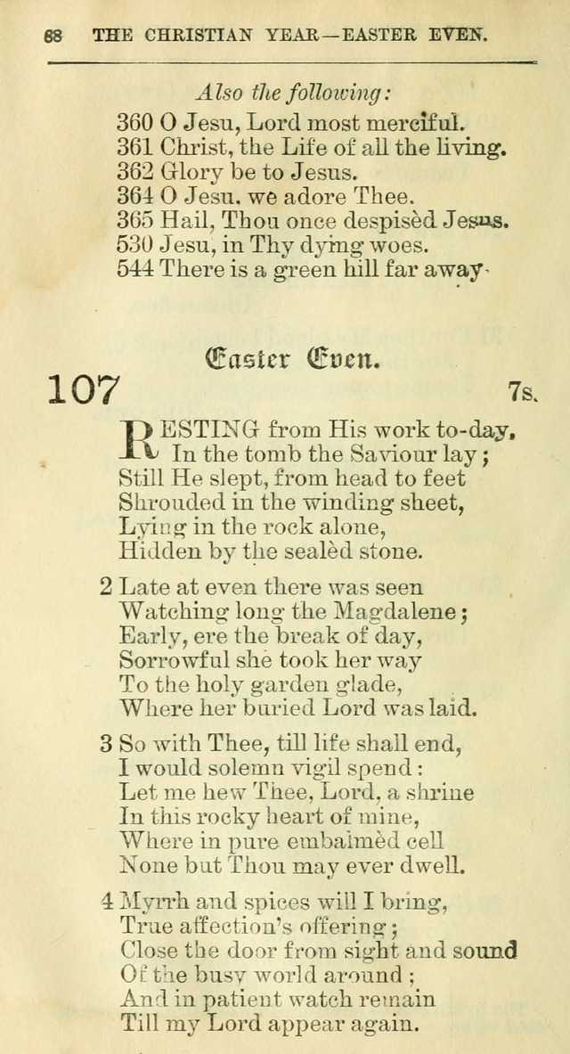 The Hymnal: revised and enlarged as adopted by the General Convention of the Protestant Episcopal Church in the United States of America in the year of our Lord 1892 page 105