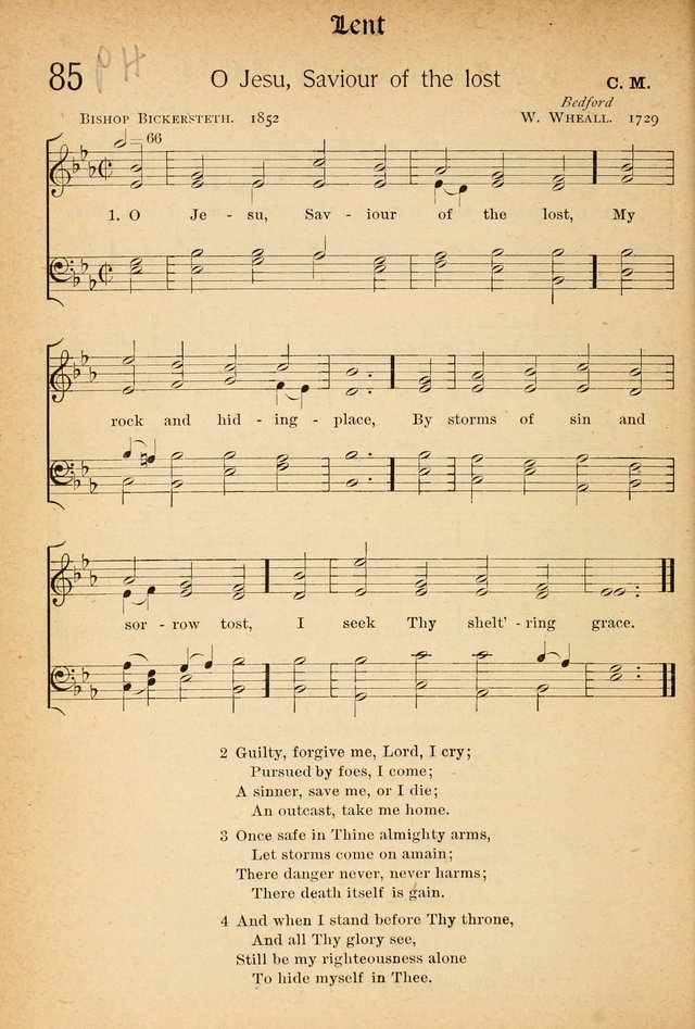 The Hymnal: revised and enlarged as adopted by the General Convention of the Protestant Episcopal Church in the United States of America in the of our Lord 1892..with music, as used in Trinity Church page 100