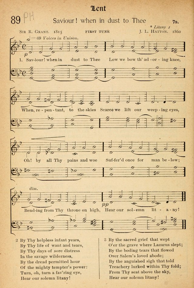 The Hymnal: revised and enlarged as adopted by the General Convention of the Protestant Episcopal Church in the United States of America in the of our Lord 1892..with music, as used in Trinity Church page 104