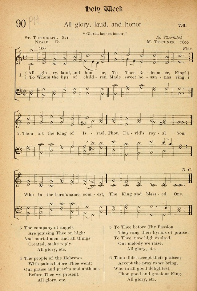 The Hymnal: revised and enlarged as adopted by the General Convention of the Protestant Episcopal Church in the United States of America in the of our Lord 1892..with music, as used in Trinity Church page 106