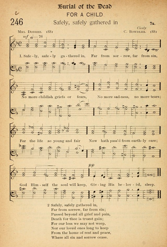 The Hymnal: revised and enlarged as adopted by the General Convention of the Protestant Episcopal Church in the United States of America in the of our Lord 1892..with music, as used in Trinity Church page 282