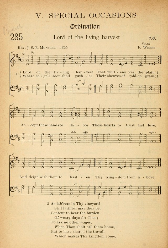 The Hymnal: revised and enlarged as adopted by the General Convention of the Protestant Episcopal Church in the United States of America in the of our Lord 1892..with music, as used in Trinity Church page 322