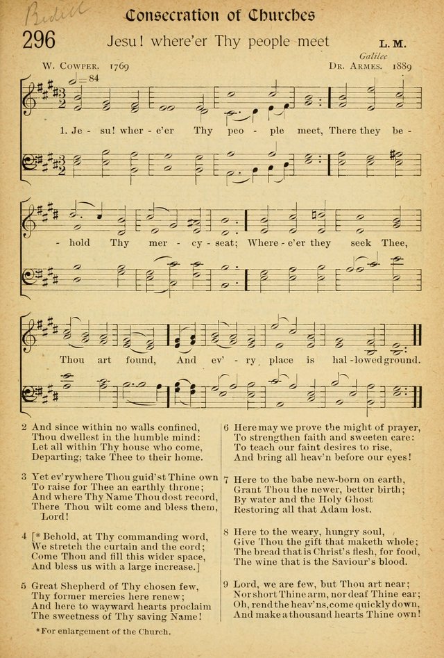 The Hymnal: revised and enlarged as adopted by the General Convention of the Protestant Episcopal Church in the United States of America in the of our Lord 1892..with music, as used in Trinity Church page 337