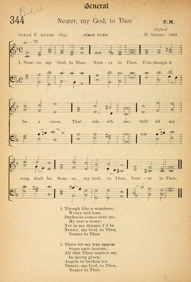 The Hymnal: revised and enlarged as adopted by the General Convention of the Protestant Episcopal Church in the United States of America in the of our Lord 1892..with music, as used in Trinity Church page 384