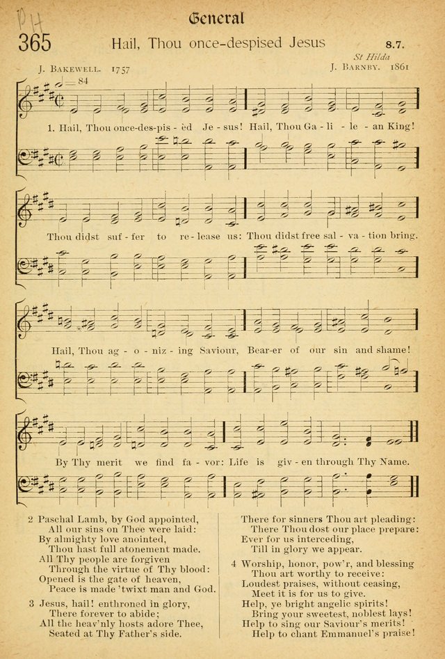 The Hymnal: revised and enlarged as adopted by the General Convention of the Protestant Episcopal Church in the United States of America in the of our Lord 1892..with music, as used in Trinity Church page 405