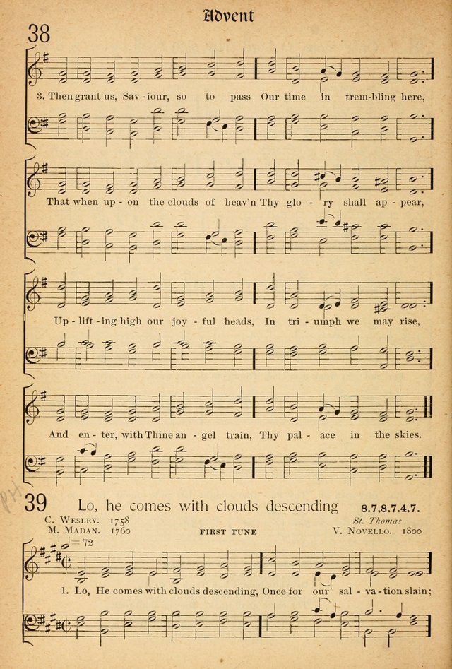 The Hymnal: revised and enlarged as adopted by the General Convention of the Protestant Episcopal Church in the United States of America in the of our Lord 1892..with music, as used in Trinity Church page 46