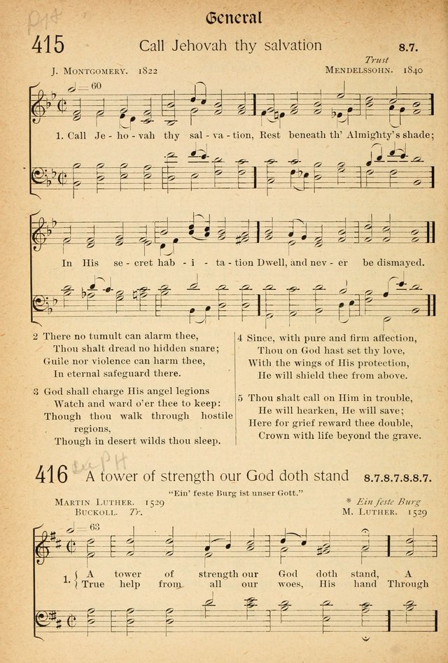 The Hymnal: revised and enlarged as adopted by the General Convention of the Protestant Episcopal Church in the United States of America in the of our Lord 1892..with music, as used in Trinity Church page 464