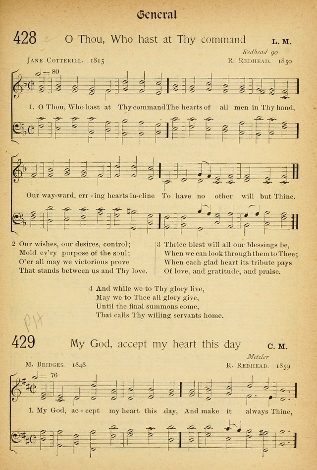 The Hymnal: revised and enlarged as adopted by the General Convention of the Protestant Episcopal Church in the United States of America in the of our Lord 1892..with music, as used in Trinity Church page 477