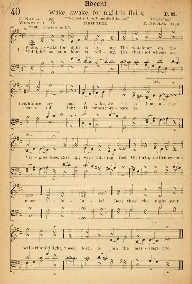 The Hymnal: revised and enlarged as adopted by the General Convention of the Protestant Episcopal Church in the United States of America in the of our Lord 1892..with music, as used in Trinity Church page 48