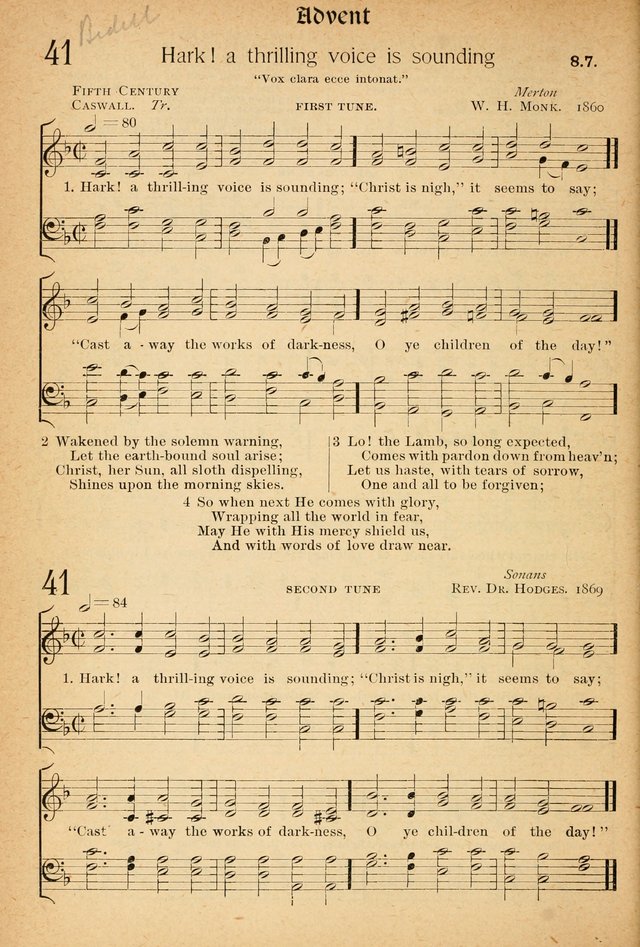 The Hymnal: revised and enlarged as adopted by the General Convention of the Protestant Episcopal Church in the United States of America in the of our Lord 1892..with music, as used in Trinity Church page 50