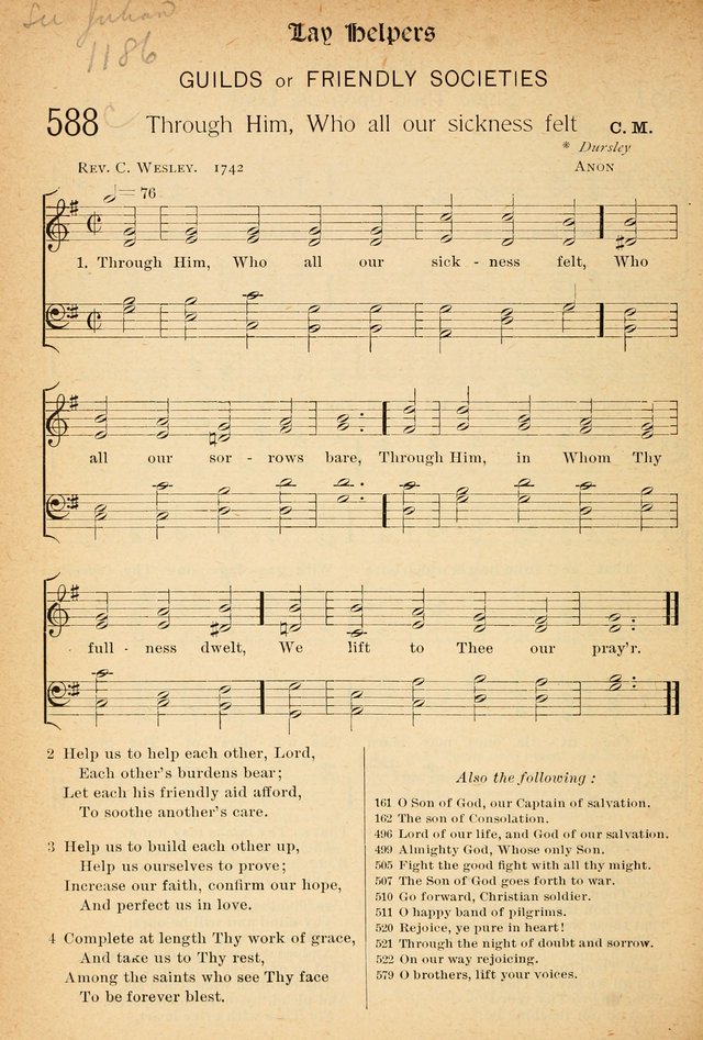 The Hymnal: revised and enlarged as adopted by the General Convention of the Protestant Episcopal Church in the United States of America in the of our Lord 1892..with music, as used in Trinity Church page 652