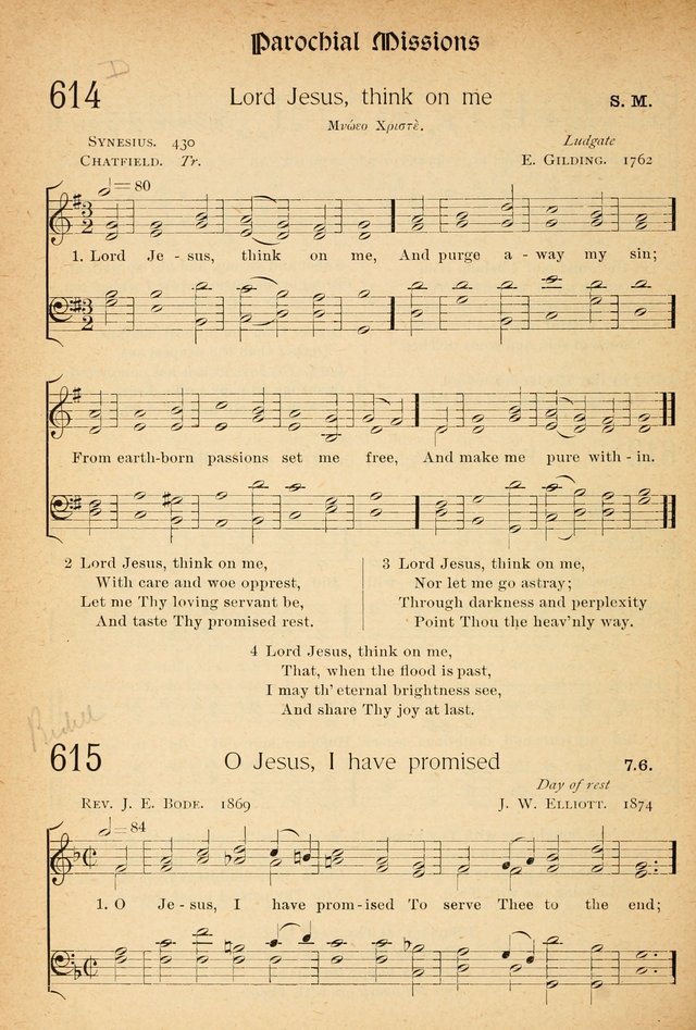 The Hymnal: revised and enlarged as adopted by the General Convention of the Protestant Episcopal Church in the United States of America in the of our Lord 1892..with music, as used in Trinity Church page 676