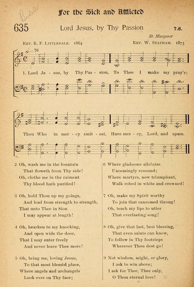 The Hymnal: revised and enlarged as adopted by the General Convention of the Protestant Episcopal Church in the United States of America in the of our Lord 1892..with music, as used in Trinity Church page 694