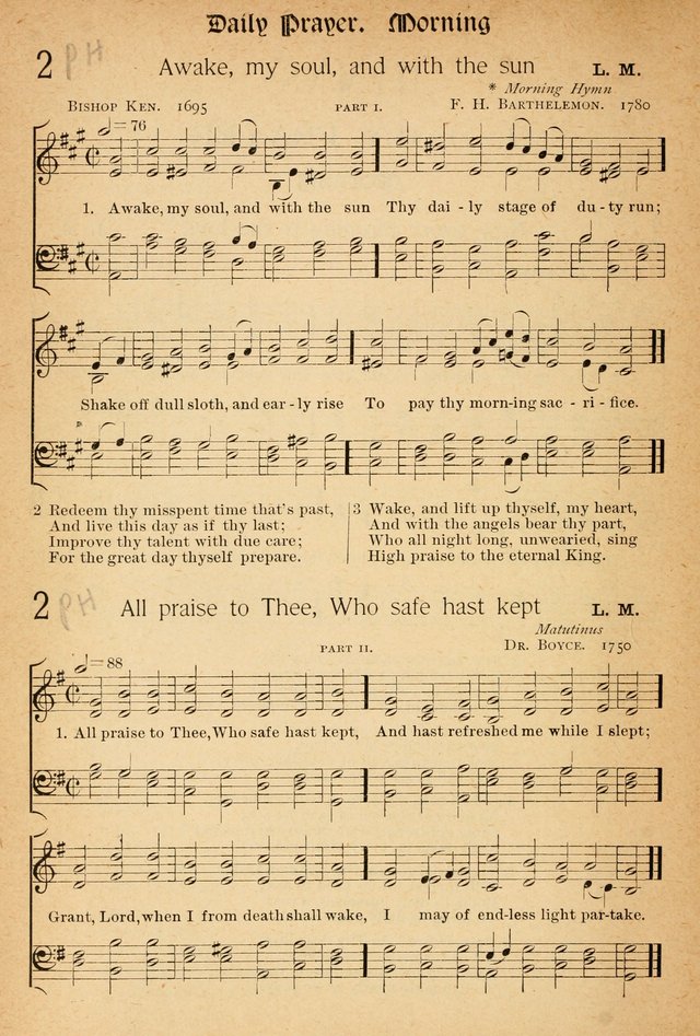 The Hymnal: revised and enlarged as adopted by the General Convention of the Protestant Episcopal Church in the United States of America in the of our Lord 1892..with music, as used in Trinity Church page xv