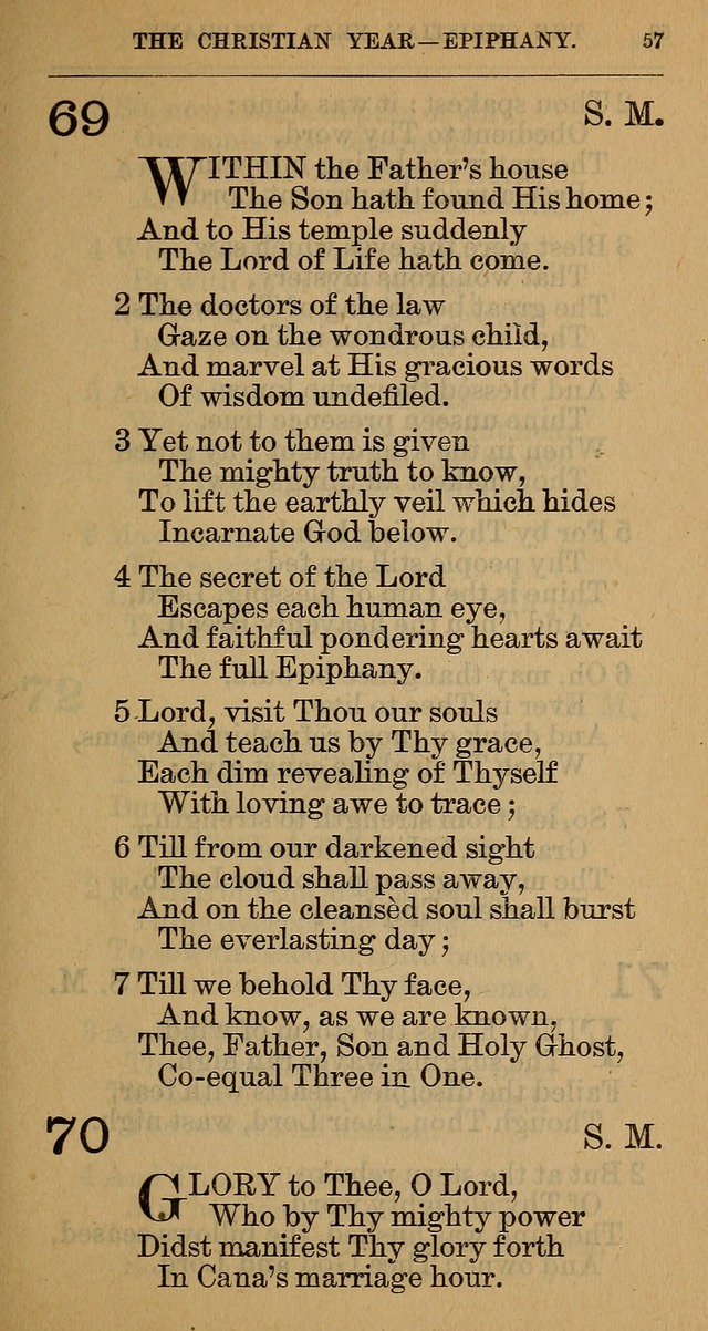 The Hymnal: revised and enlarged as adopted by the General Convention of the Protestant Episcopal Church in the United States of America in the year of our Lord 1892 page 70
