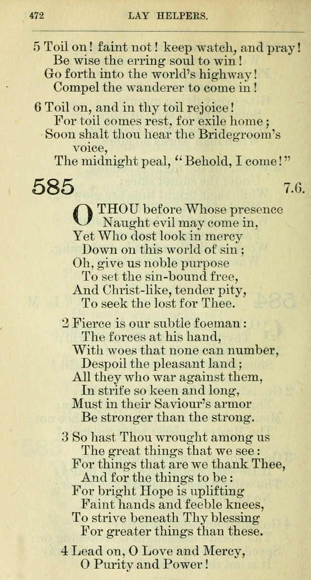 The hymnal: revised and enlarged as adopted by the General Convention of the Protestant Episcopal Church in the United States of America in the year of our Lord 1892 page 485