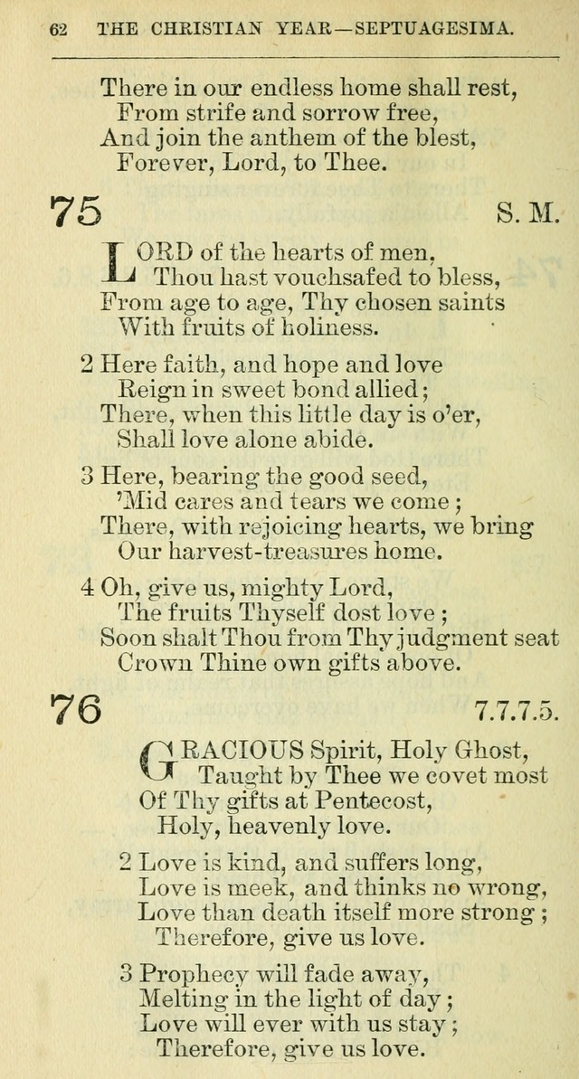 The hymnal: revised and enlarged as adopted by the General Convention of the Protestant Episcopal Church in the United States of America in the year of our Lord 1892 page 75
