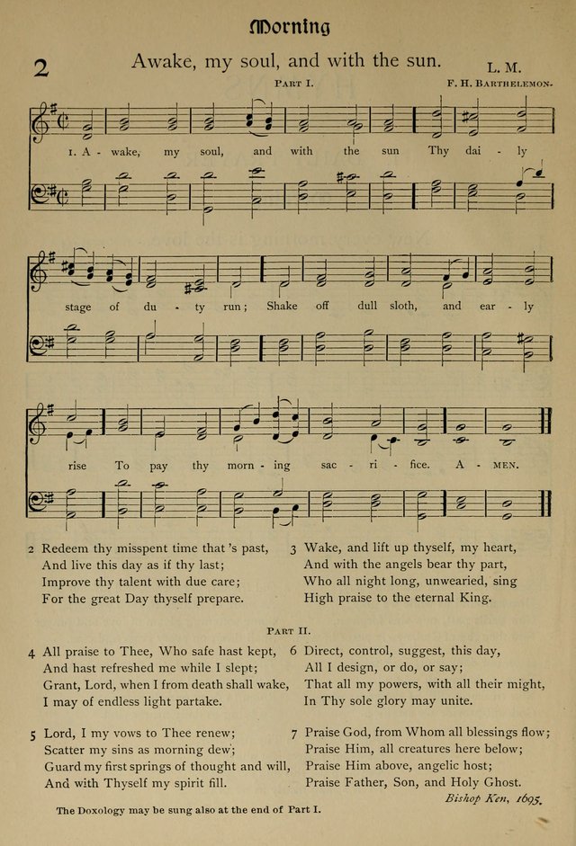 The Hymnal, Revised and Enlarged, as adopted by the General Convention of the Protestant Episcopal Church in the United States of America in the year of our Lord 1892 page 15