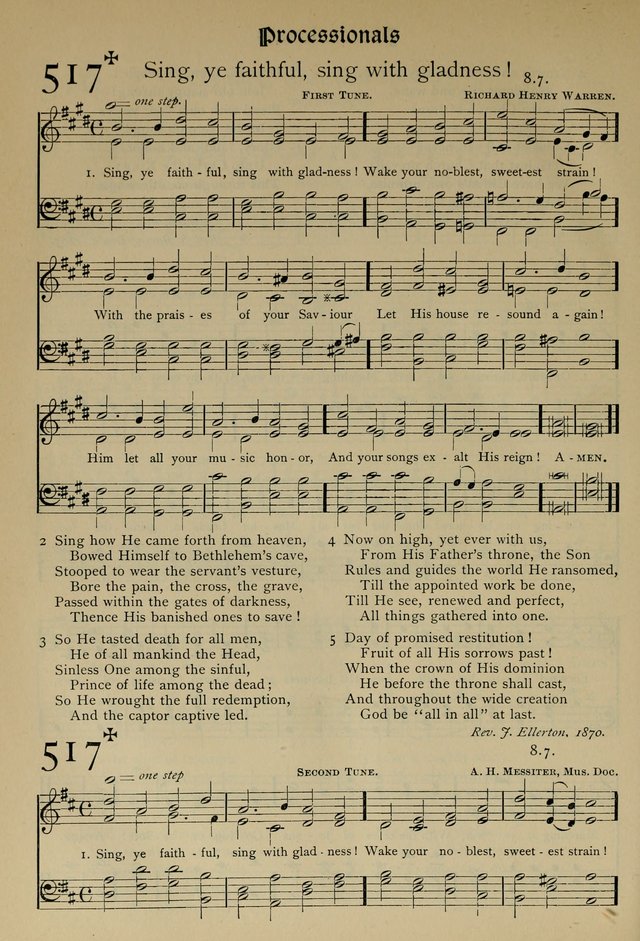 The Hymnal, Revised and Enlarged, as adopted by the General Convention of the Protestant Episcopal Church in the United States of America in the year of our Lord 1892 page 609