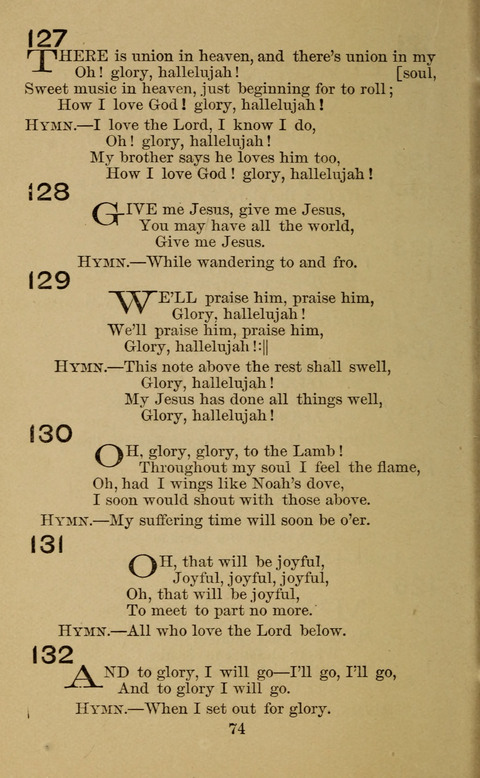 Heavenly Recruit Praise Hymns page 74