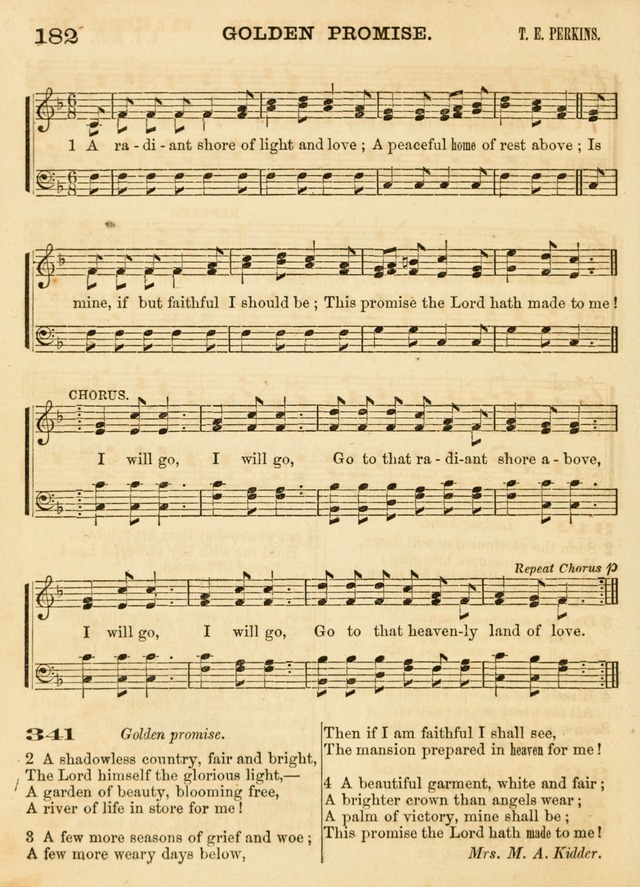 Hallowed Songs: a collection of the most popular hymns and tunes, both old, and new, designed for prayer and social meetings, revivals, family worship, and Sabbath schools page 182