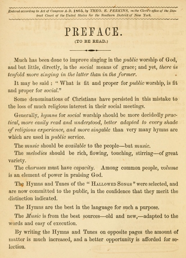 Hallowed Songs: a collection of the most popular hymns and tunes, both old, and new, designed for prayer and social meetings, revivals, family worship, and Sabbath schools page 2