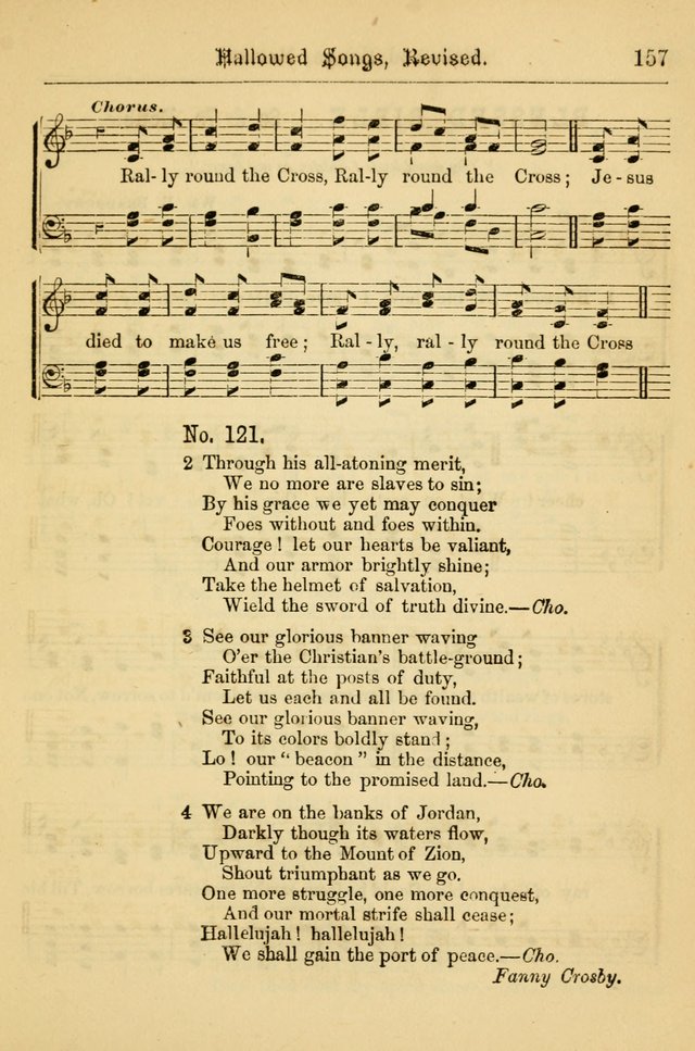 Hallowed Songs: for prayer and social meetings, containing hymns and tunes, carefully selected from all sources, both old and new, and are of the most spiritual..(Newly Revised) page 157
