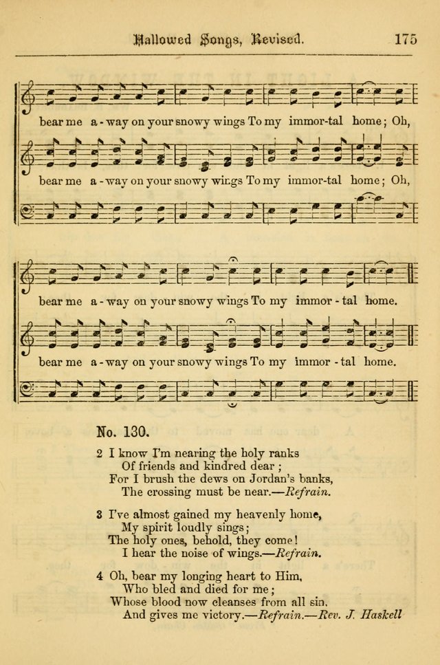 Hallowed Songs: for prayer and social meetings, containing hymns and tunes, carefully selected from all sources, both old and new, and are of the most spiritual..(Newly Revised) page 175